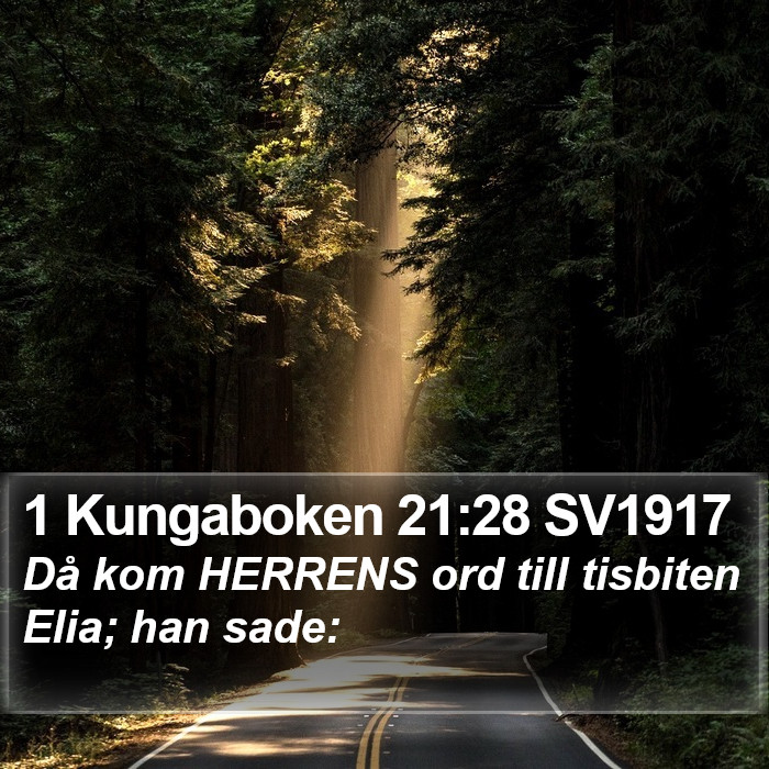 1 Kungaboken 21:28 SV1917 Bible Study