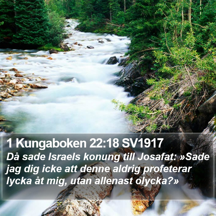 1 Kungaboken 22:18 SV1917 Bible Study
