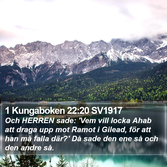 1 Kungaboken 22:20 SV1917 Bible Study