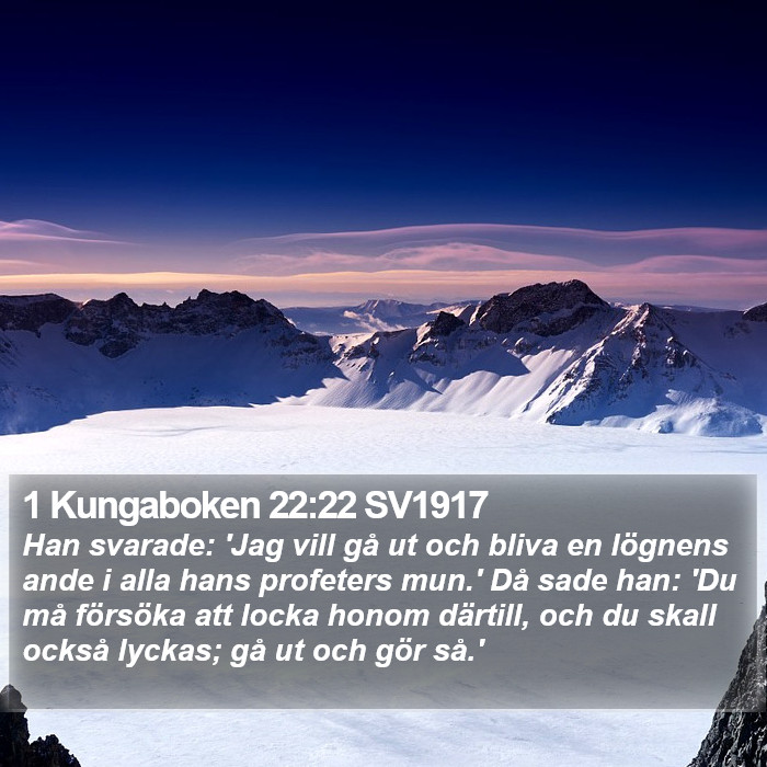 1 Kungaboken 22:22 SV1917 Bible Study