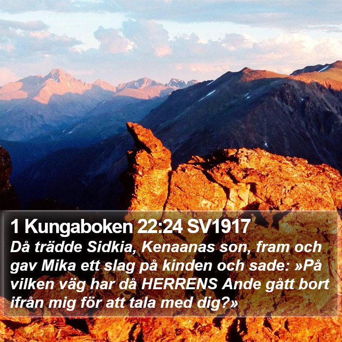 1 Kungaboken 22:24 SV1917 Bible Study