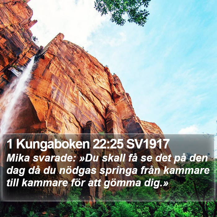 1 Kungaboken 22:25 SV1917 Bible Study