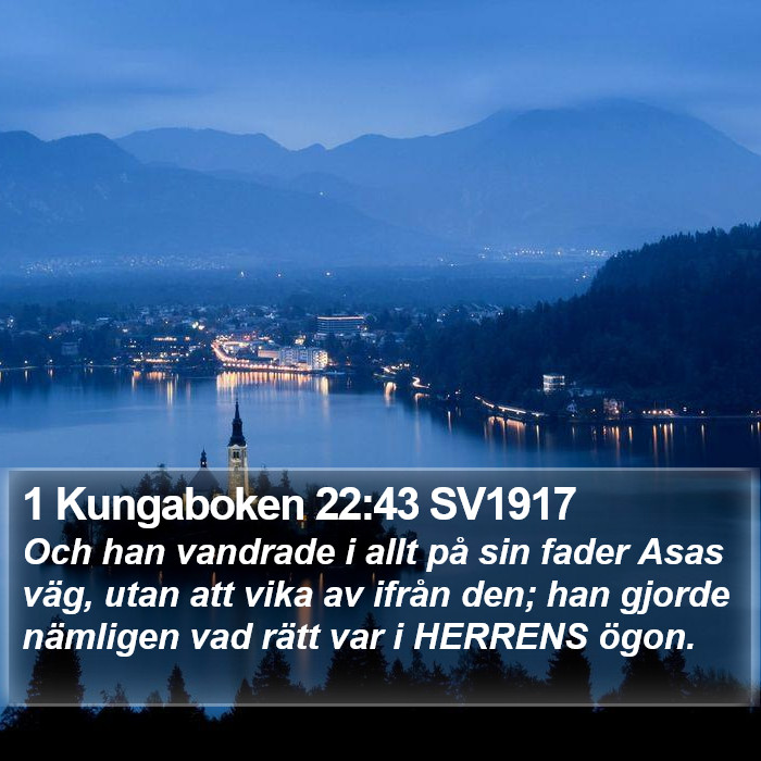 1 Kungaboken 22:43 SV1917 Bible Study