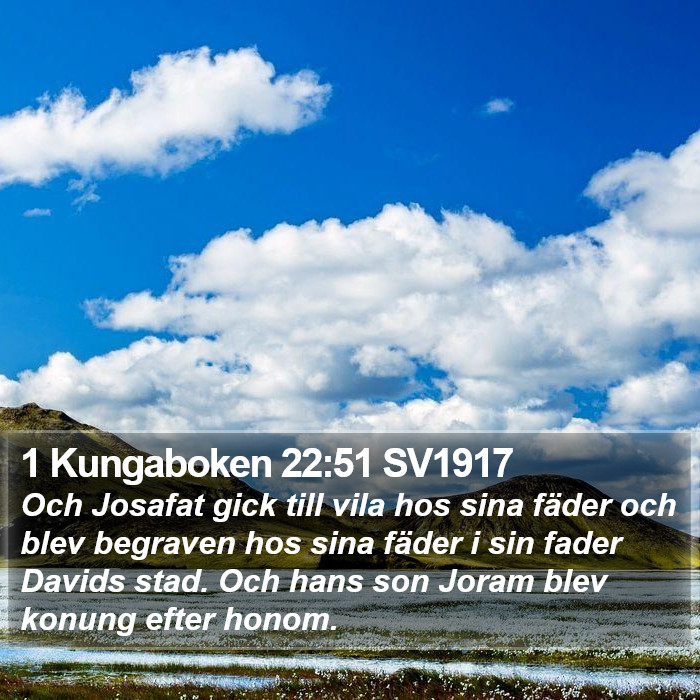 1 Kungaboken 22:51 SV1917 Bible Study
