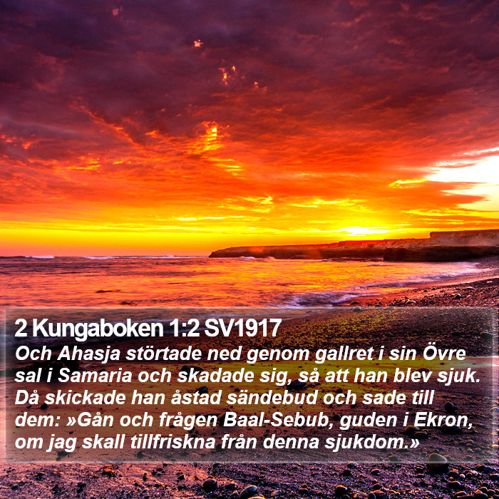 2 Kungaboken 1:2 SV1917 Bible Study