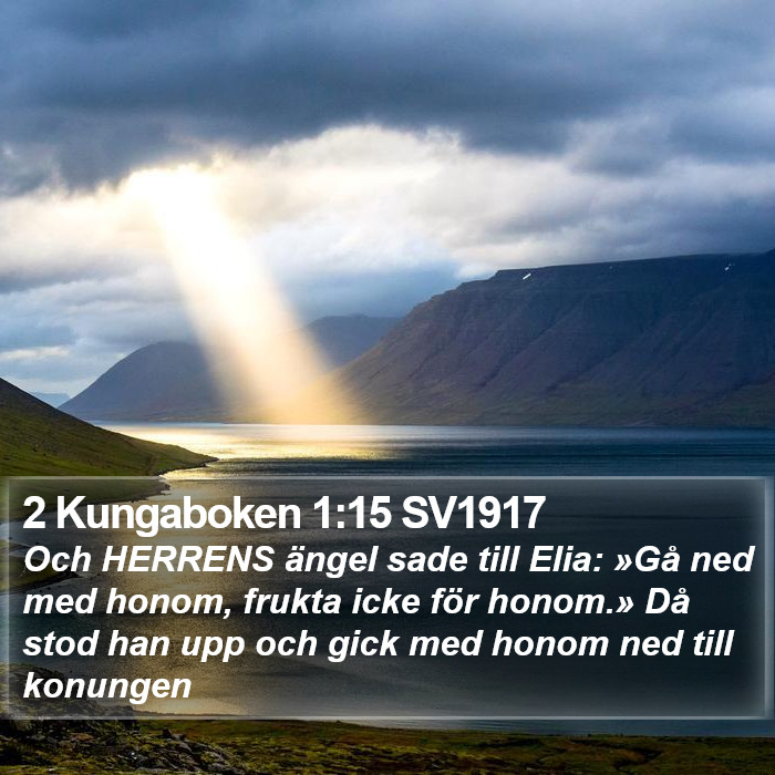 2 Kungaboken 1:15 SV1917 Bible Study