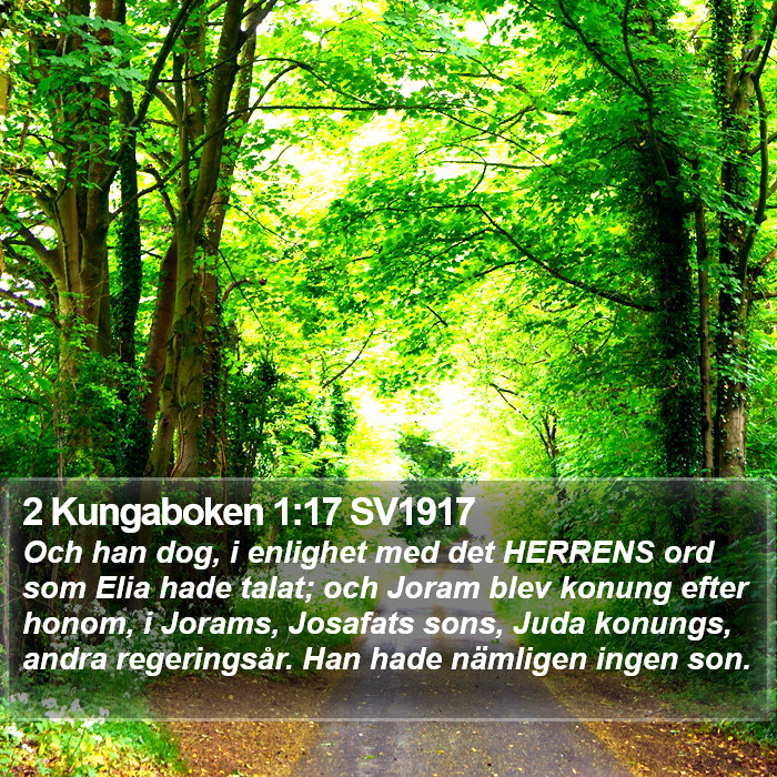 2 Kungaboken 1:17 SV1917 Bible Study