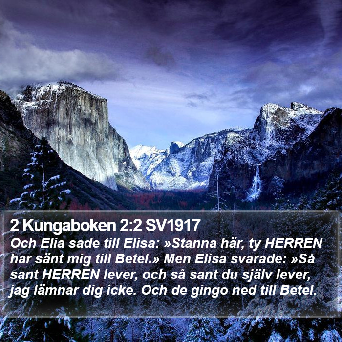 2 Kungaboken 2:2 SV1917 Bible Study