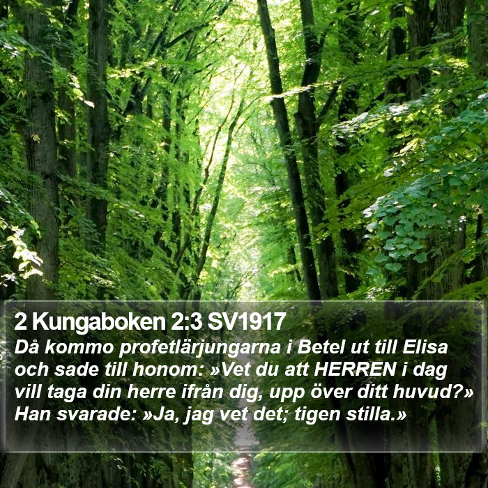 2 Kungaboken 2:3 SV1917 Bible Study