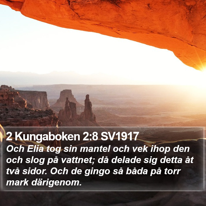 2 Kungaboken 2:8 SV1917 Bible Study