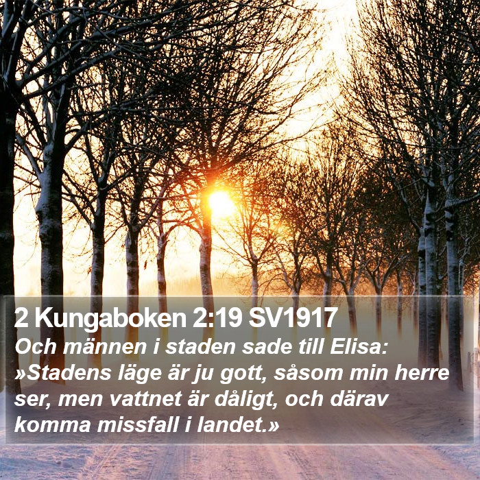 2 Kungaboken 2:19 SV1917 Bible Study