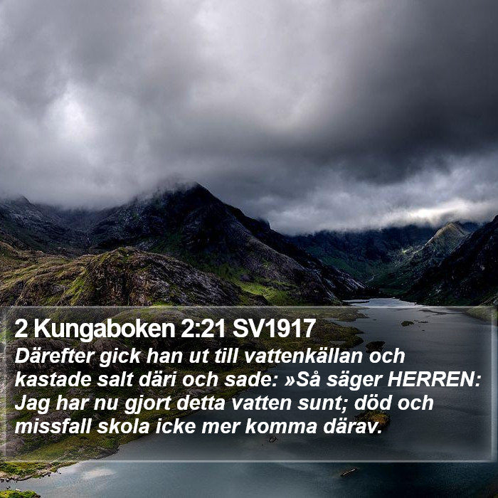 2 Kungaboken 2:21 SV1917 Bible Study