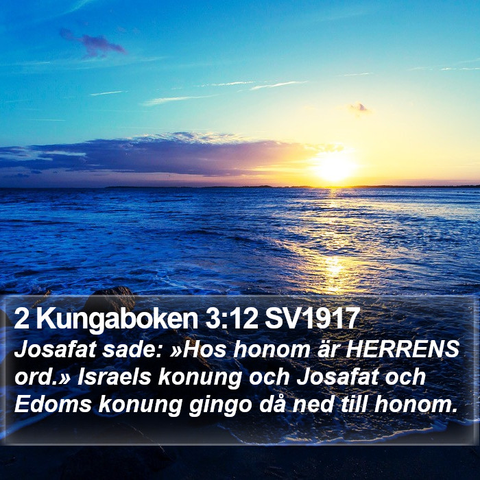 2 Kungaboken 3:12 SV1917 Bible Study