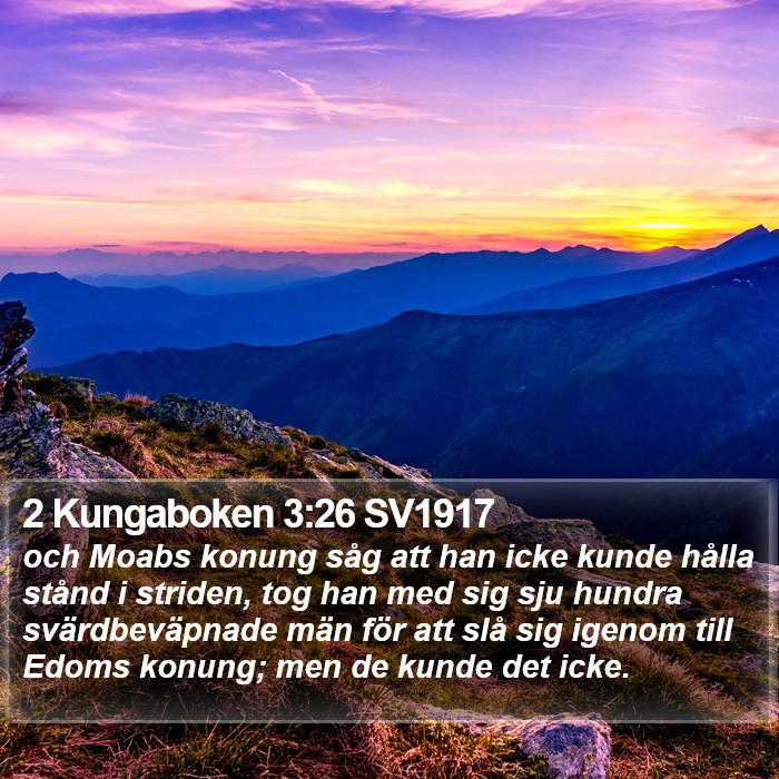 2 Kungaboken 3:26 SV1917 Bible Study