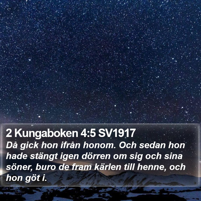 2 Kungaboken 4:5 SV1917 Bible Study