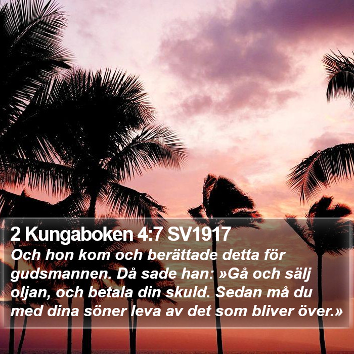 2 Kungaboken 4:7 SV1917 Bible Study