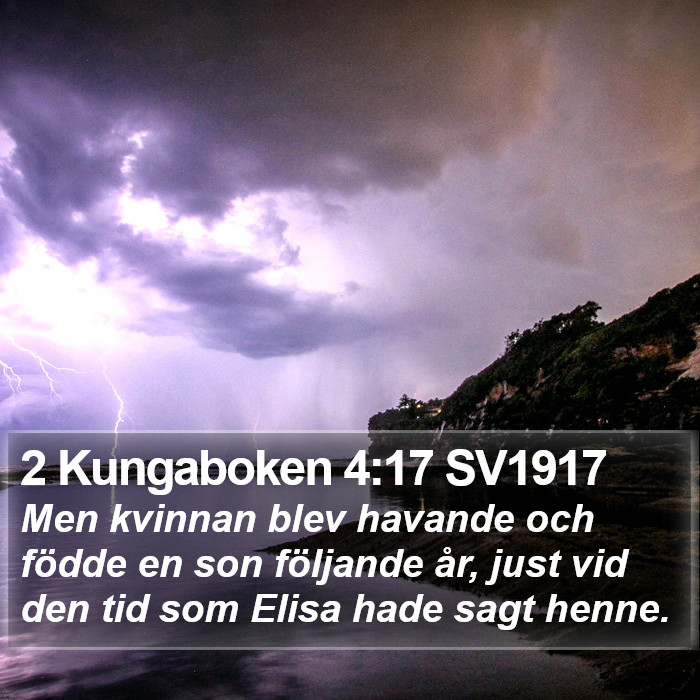 2 Kungaboken 4:17 SV1917 Bible Study