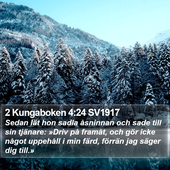 2 Kungaboken 4:24 SV1917 Bible Study