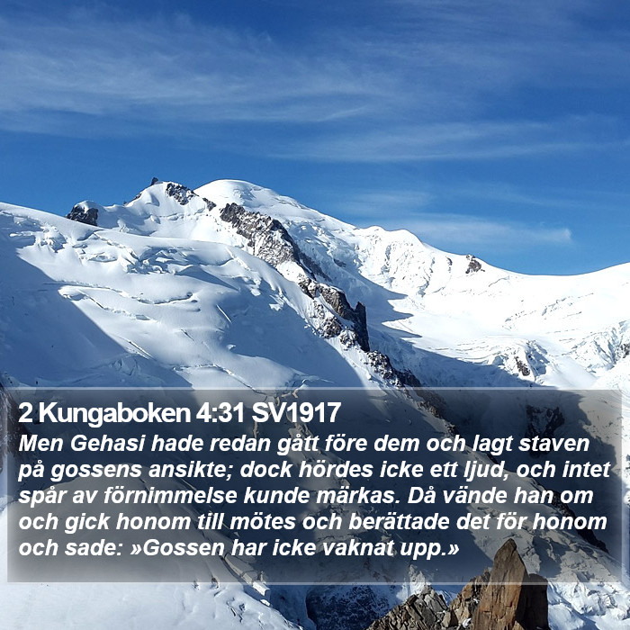 2 Kungaboken 4:31 SV1917 Bible Study