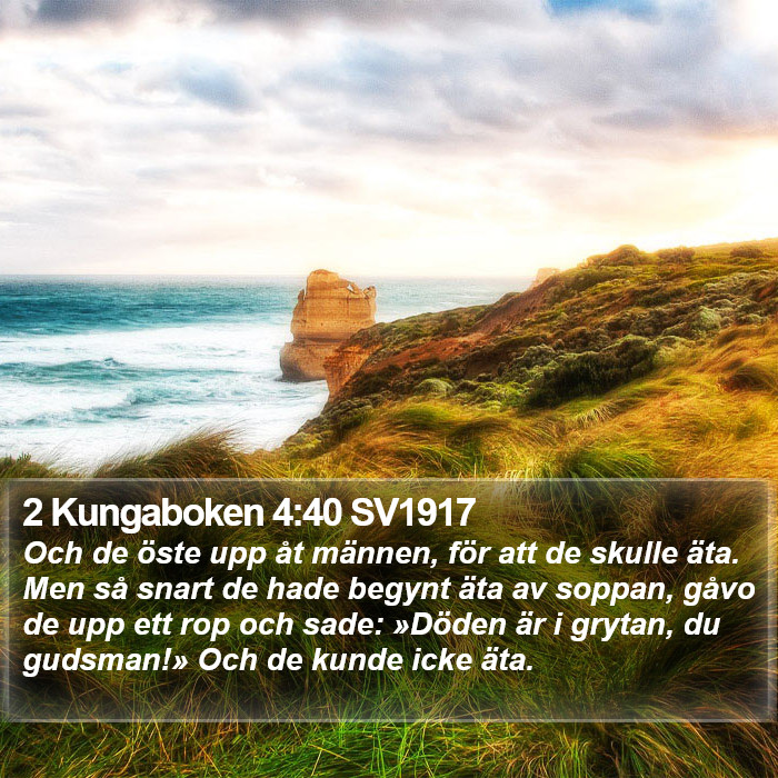 2 Kungaboken 4:40 SV1917 Bible Study