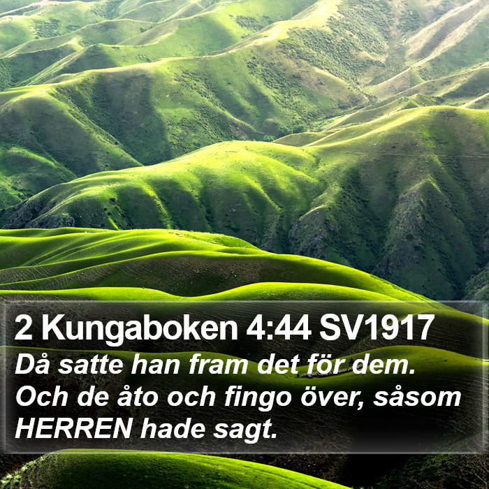 2 Kungaboken 4:44 SV1917 Bible Study