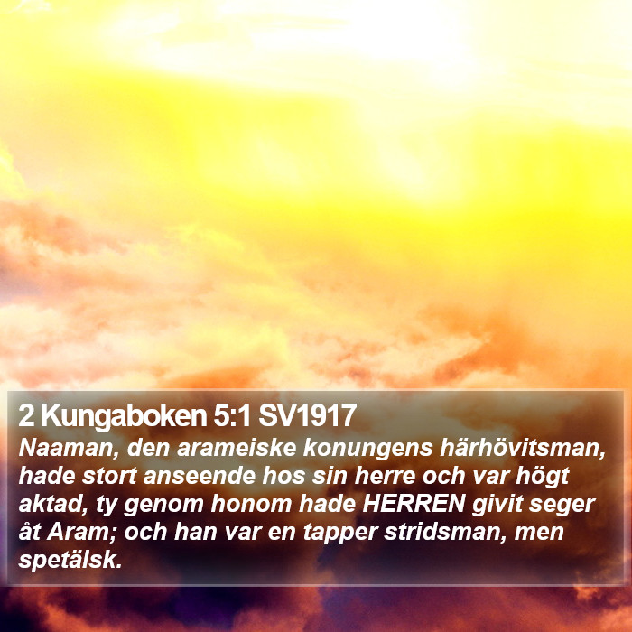 2 Kungaboken 5:1 SV1917 Bible Study