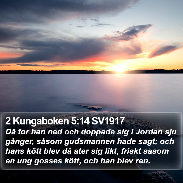 2 Kungaboken 5:14 SV1917 Bible Study