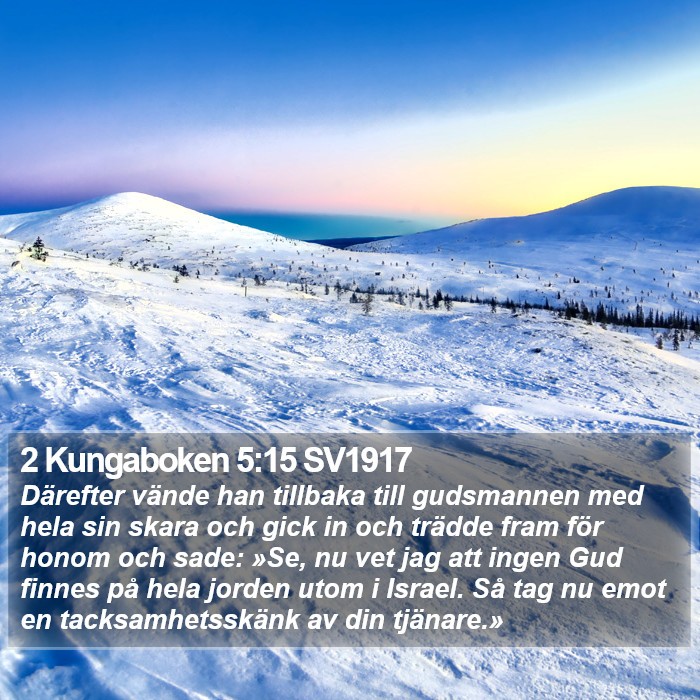 2 Kungaboken 5:15 SV1917 Bible Study
