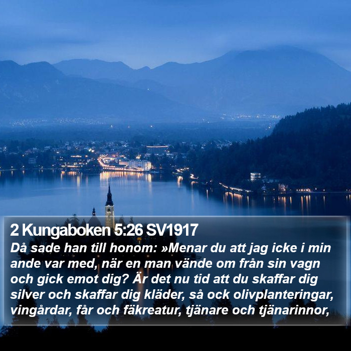 2 Kungaboken 5:26 SV1917 Bible Study