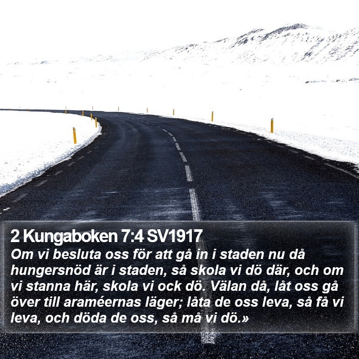 2 Kungaboken 7:4 SV1917 Bible Study