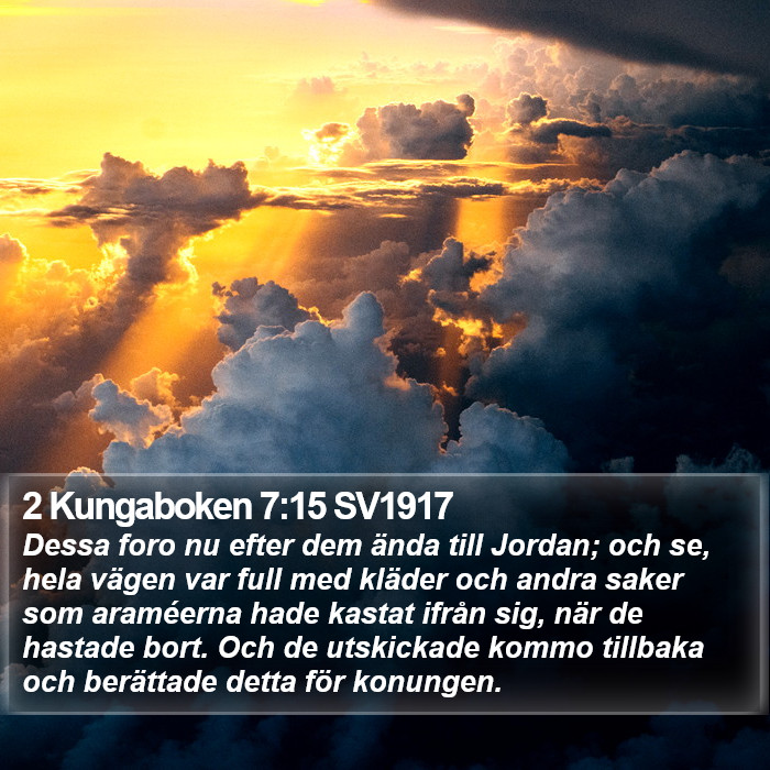 2 Kungaboken 7:15 SV1917 Bible Study