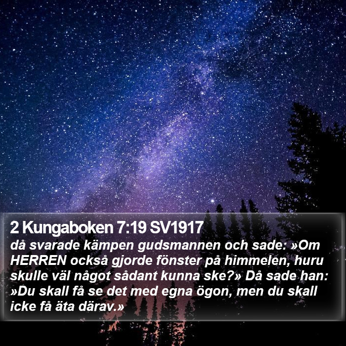 2 Kungaboken 7:19 SV1917 Bible Study