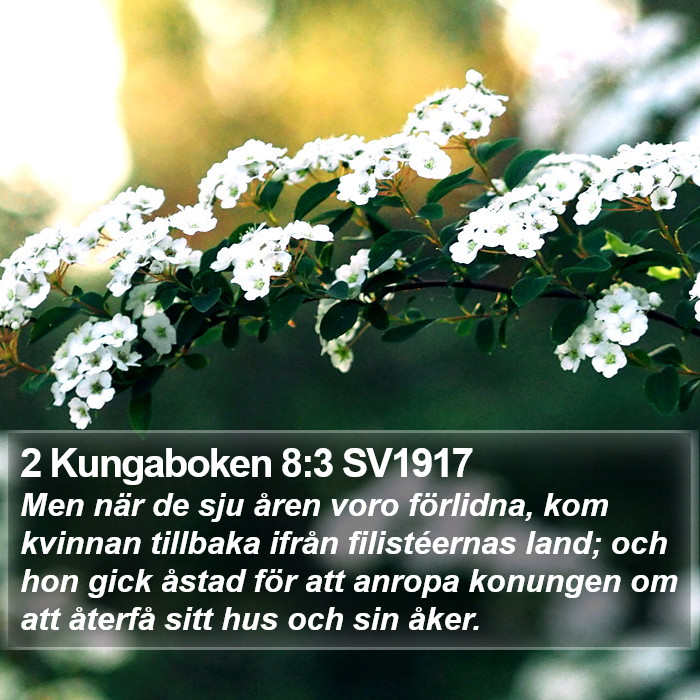 2 Kungaboken 8:3 SV1917 Bible Study