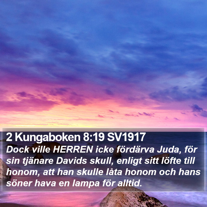 2 Kungaboken 8:19 SV1917 Bible Study