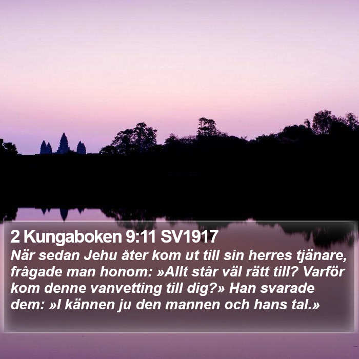 2 Kungaboken 9:11 SV1917 Bible Study
