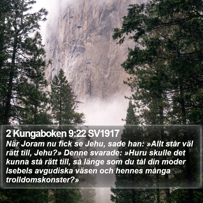 2 Kungaboken 9:22 SV1917 Bible Study