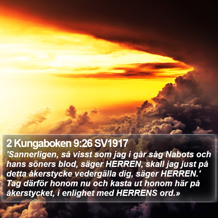 2 Kungaboken 9:26 SV1917 Bible Study