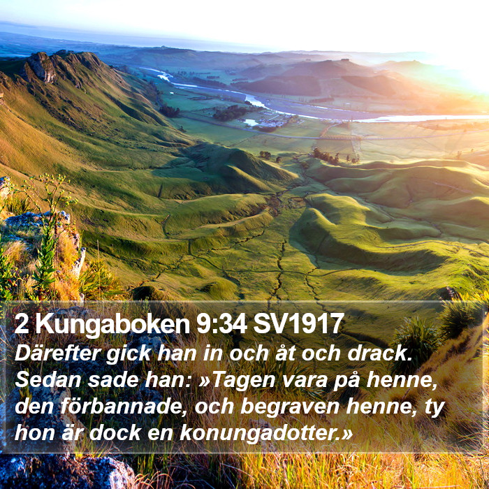 2 Kungaboken 9:34 SV1917 Bible Study
