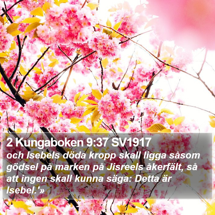 2 Kungaboken 9:37 SV1917 Bible Study