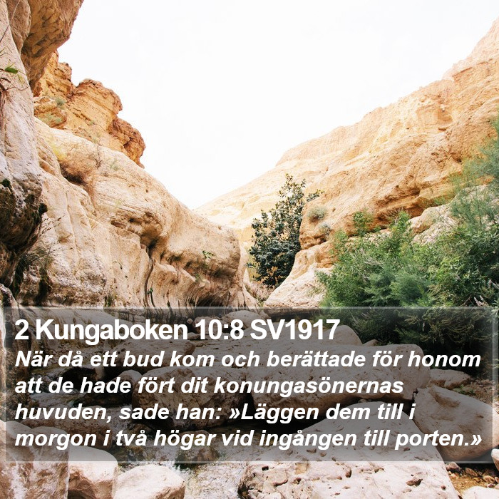 2 Kungaboken 10:8 SV1917 Bible Study