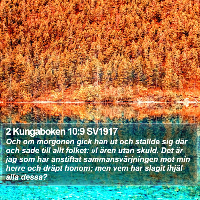 2 Kungaboken 10:9 SV1917 Bible Study