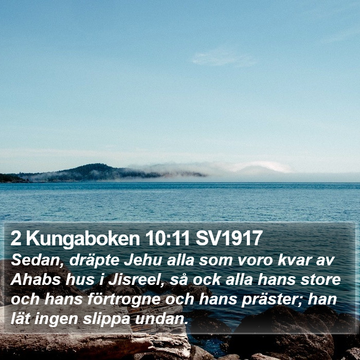 2 Kungaboken 10:11 SV1917 Bible Study