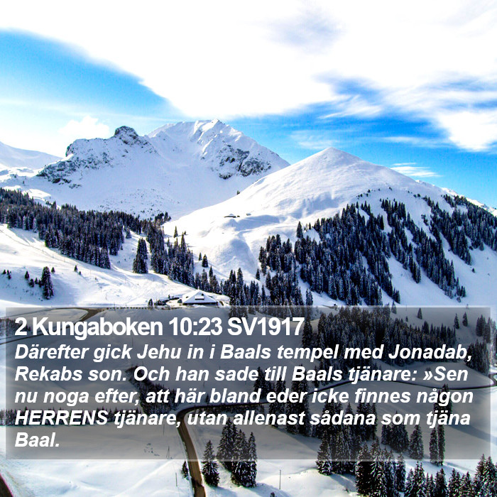 2 Kungaboken 10:23 SV1917 Bible Study