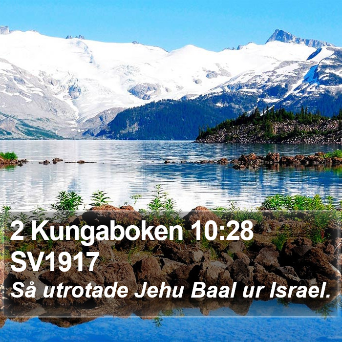 2 Kungaboken 10:28 SV1917 Bible Study