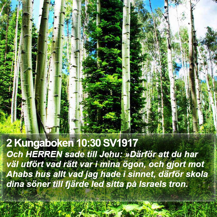 2 Kungaboken 10:30 SV1917 Bible Study