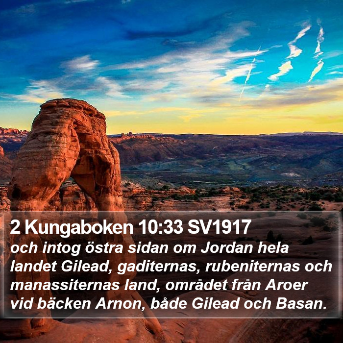 2 Kungaboken 10:33 SV1917 Bible Study