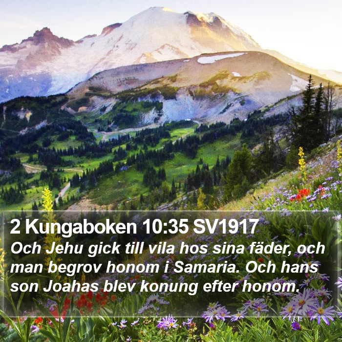 2 Kungaboken 10:35 SV1917 Bible Study