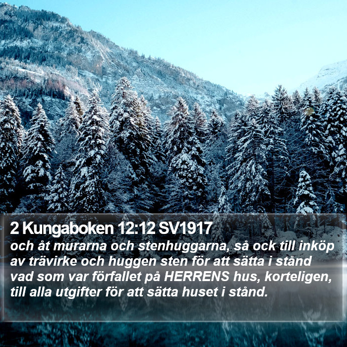 2 Kungaboken 12:12 SV1917 Bible Study