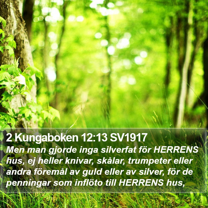2 Kungaboken 12:13 SV1917 Bible Study