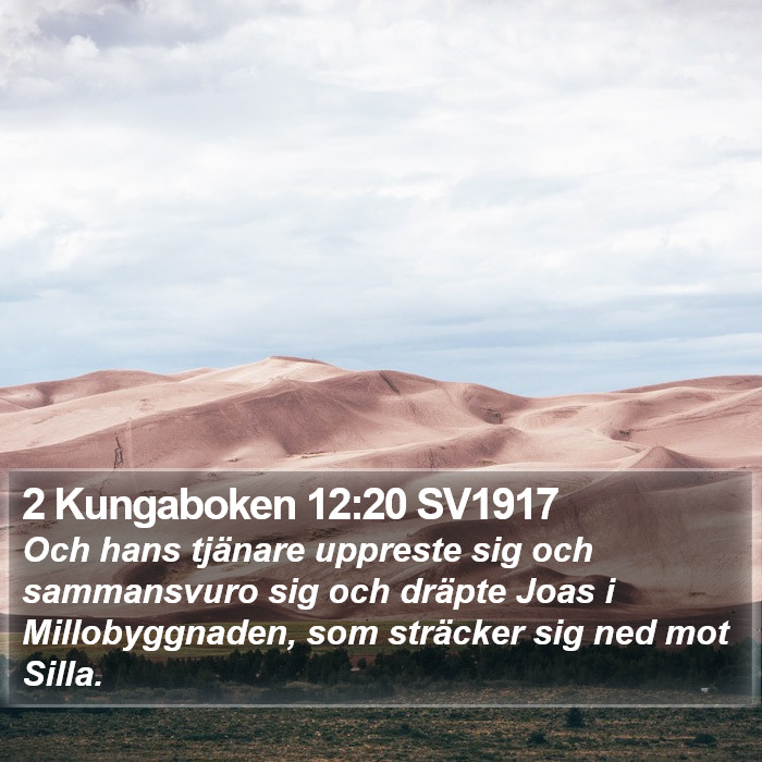 2 Kungaboken 12:20 SV1917 Bible Study